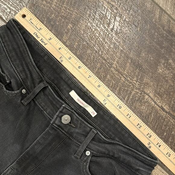 Levi's Women's 711 Skinny Lace Up Jeans Black Wash Size 29 - Picture 6 of 8